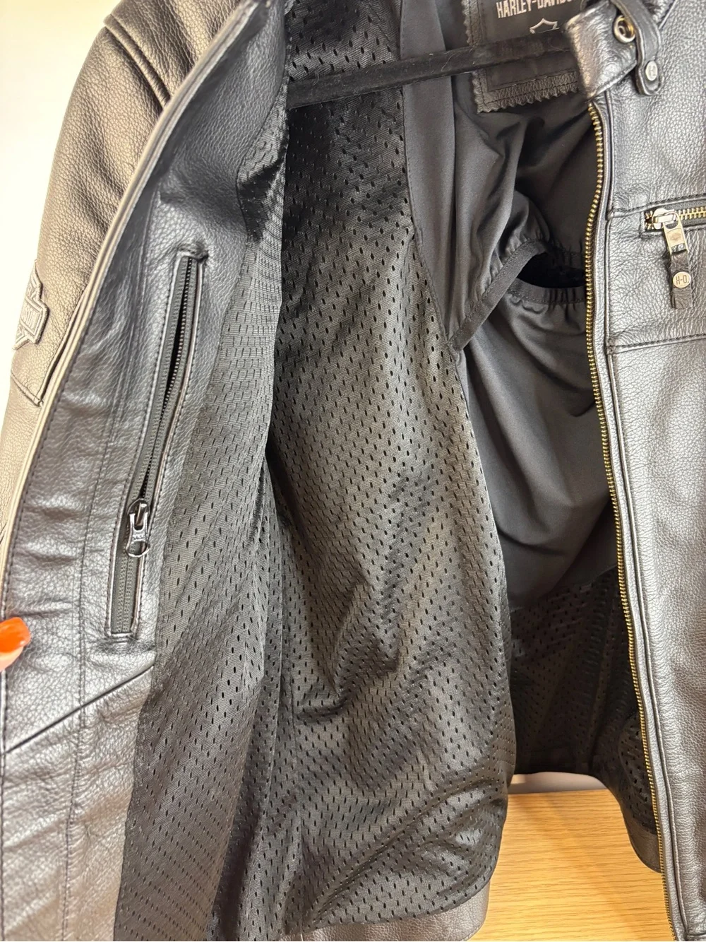 Harley-Davidson Men's Swingarm 3-in-1 Black Leather Jacket‎ Like New!